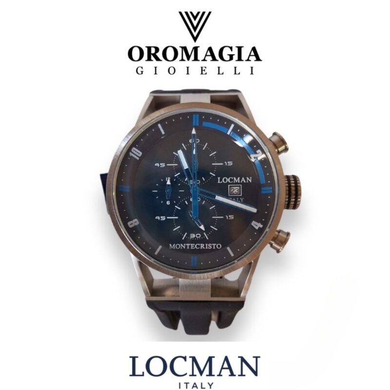 Orologio Locman Montecristo - Cronografo al Quarzo Nero e Blu- Locman 44mm