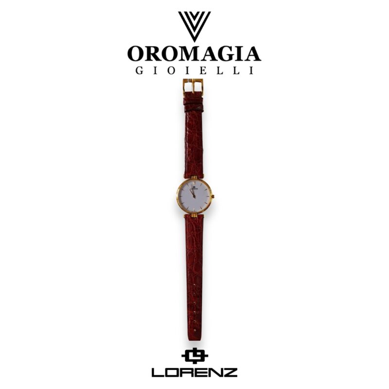 Orologio Lorenz Oro 18 Kt - Solo Tempo al Quarzo - Sottile - Lorenz Rotondo